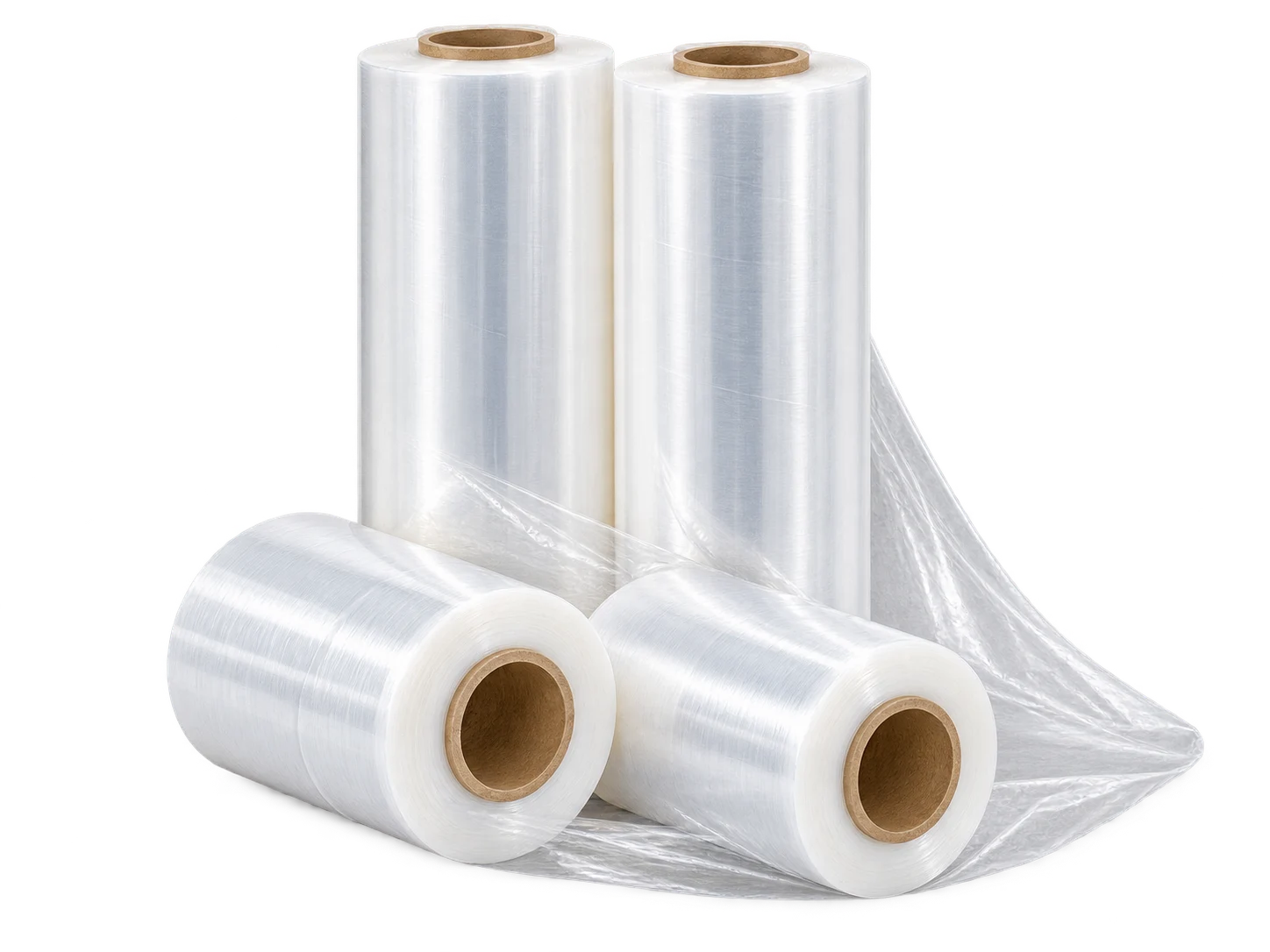 Transparent PE stretch film product presentation